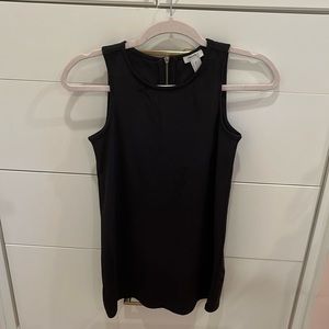 Girls Little Black Suede-Like Tank Dress
